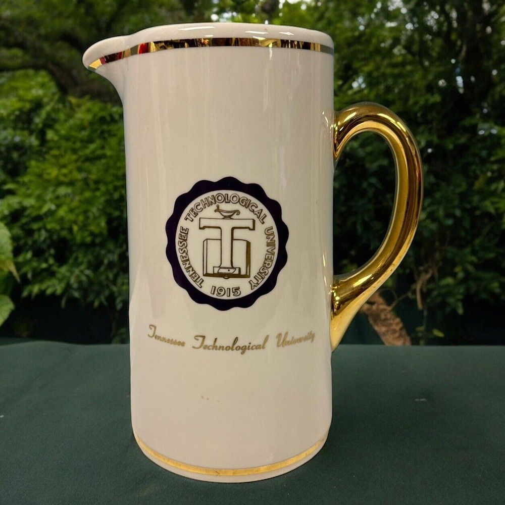 Vtg Tennessee Technological UNIVERSITY AMERICAN DECORATORS TrentonNJ 10” PITCHER